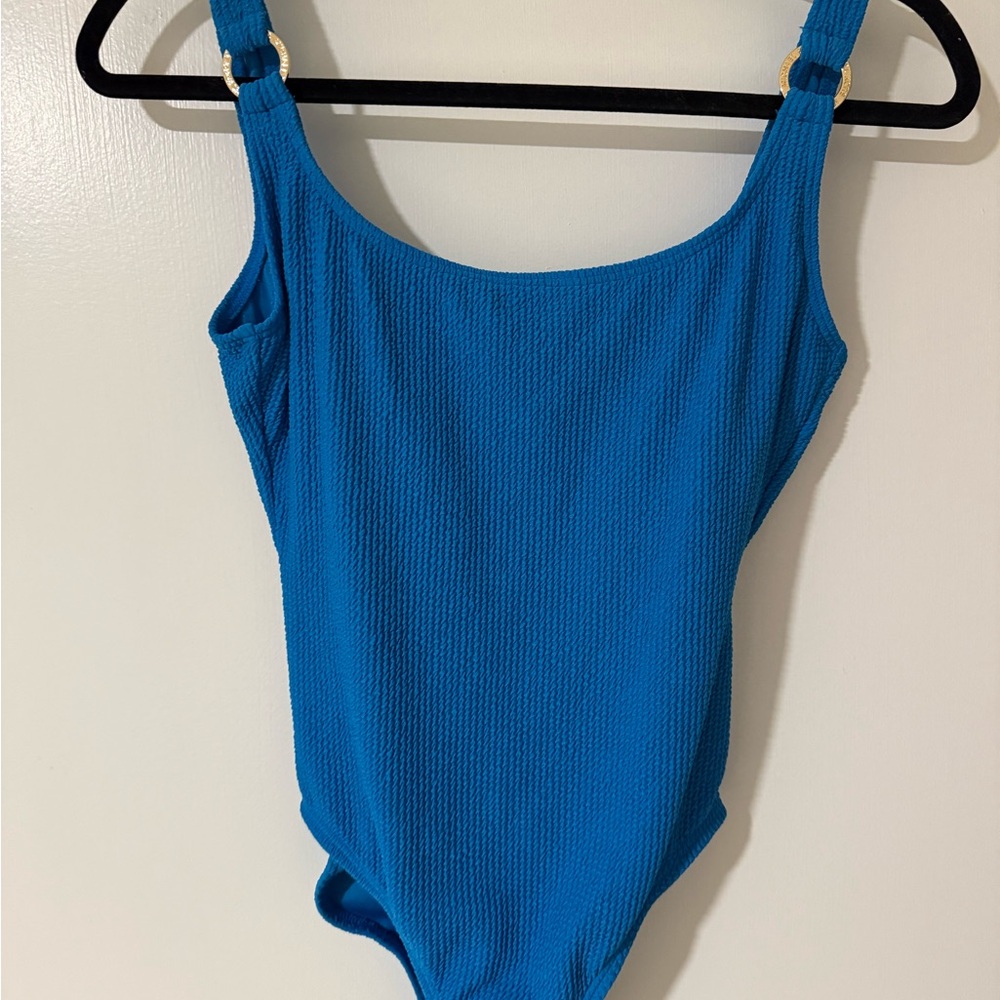 MICHAEL Michael Kors Royal Blue One Piece with Gold Accents